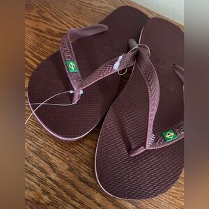 Havaianas Men’s Brazil Logo Flip Flops Size 11/12 NEW WITH TAGS